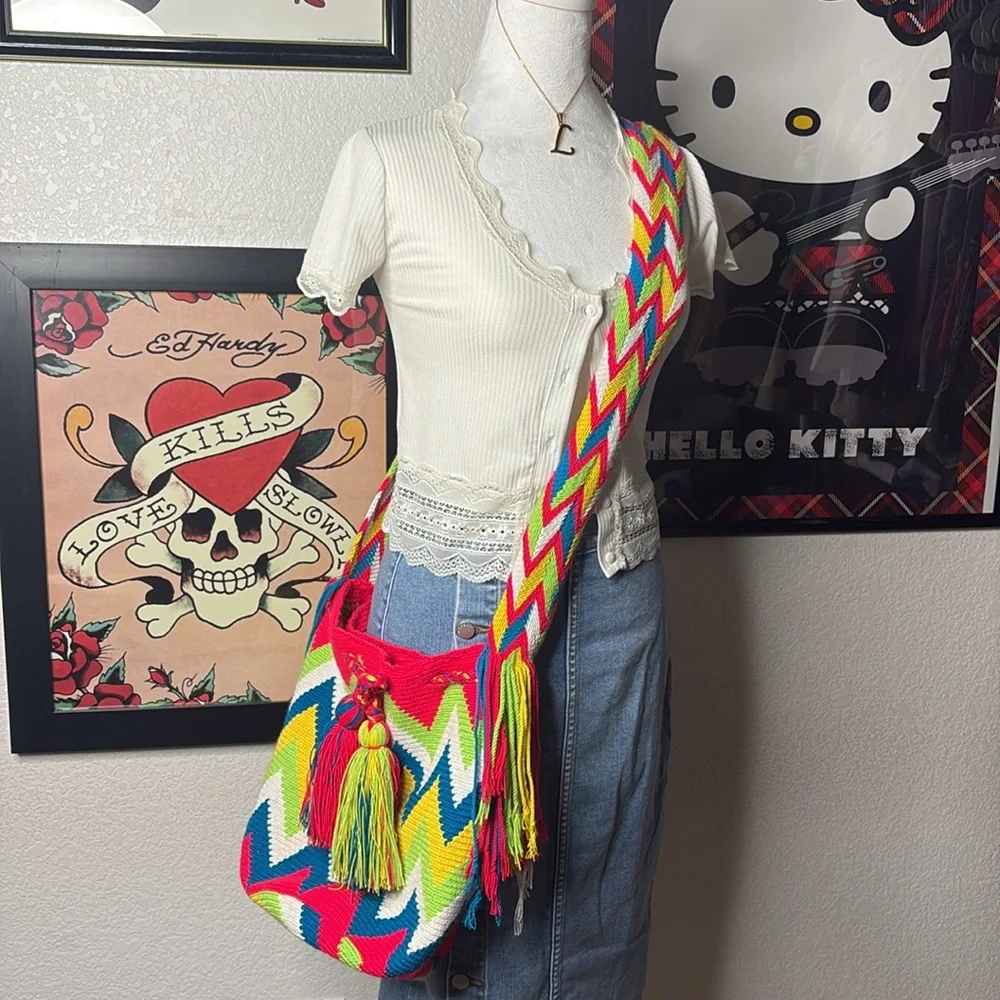 Columbian Handmade Knitted Bucket Bag